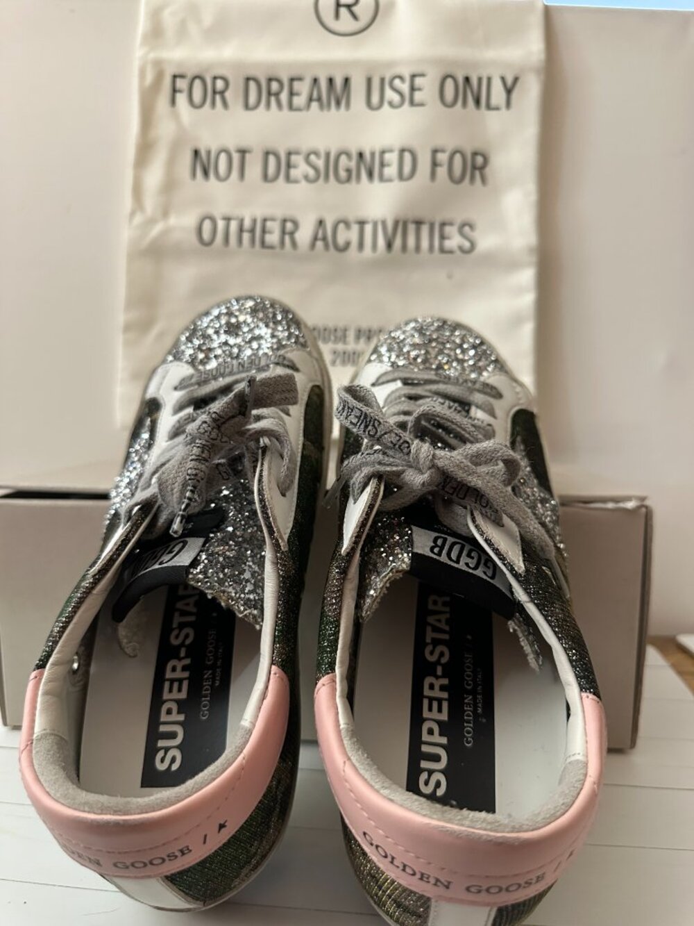 Golden Goose Super-Star Classic Sneakers | EU 36 (US 6) | Glitter Toe - Picture 8 of 9